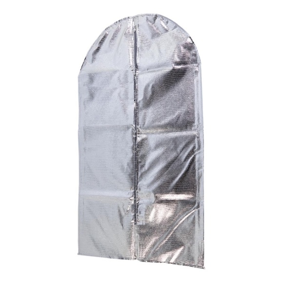 Joy Mangano Silver Double Sided Zip Up Garment Bag NWT - Picture 1 of 3